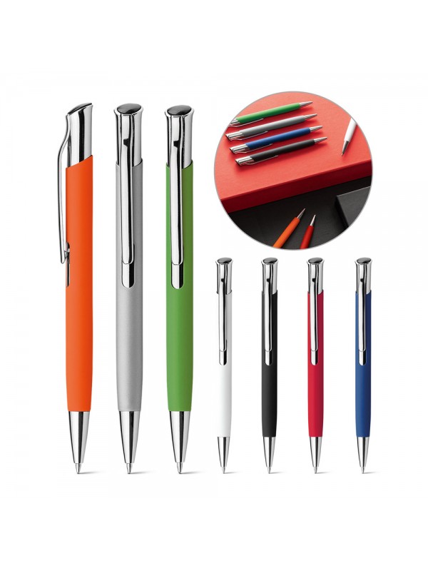 OLAF SOFT. Penna a sfera in alluminio con finitura in gomma OLAF SOFT. Penna a sfera in alluminio con finitura in gomma