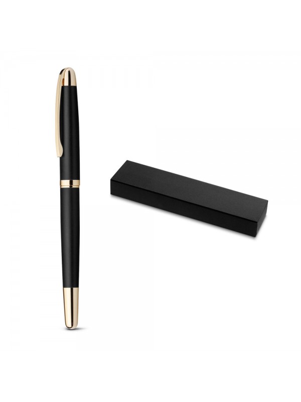 EZEKIEL ROLLER. Penna roller in metallo con dettagli in oro EZEKIEL ROLLER. Penna roller in metallo con dettagli in oro