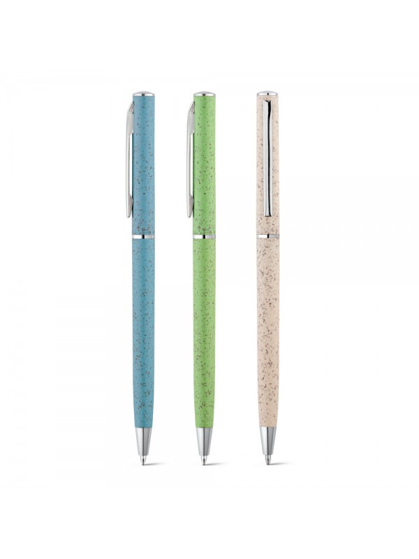 DEVIN. Penna a sfera in fibra di paglia di grano e ABS con meccanismo a rotazione DEVIN. Penna a sfera in fibra di paglia di grano e ABS con meccanismo a rotazione