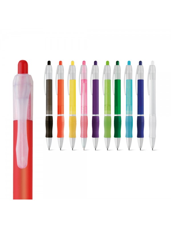 SLIM. Penna a sfera in ABS con finitura antiscivolo e clip