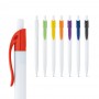 MARS. Penna a sfera in ABS con clip colorata