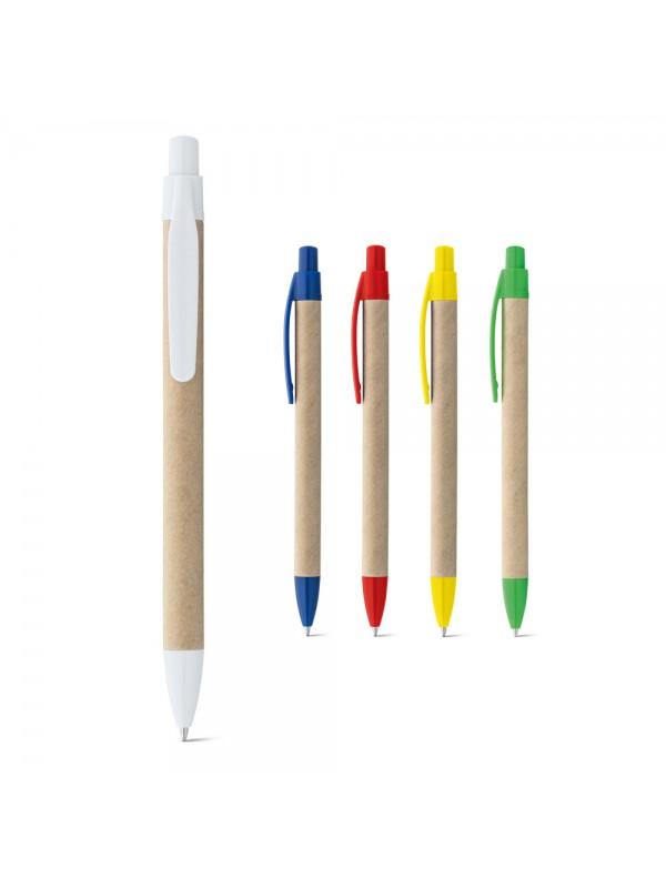 REMI. Penna a sfera realizzata al 100% con carta riciclata, dotata di clip