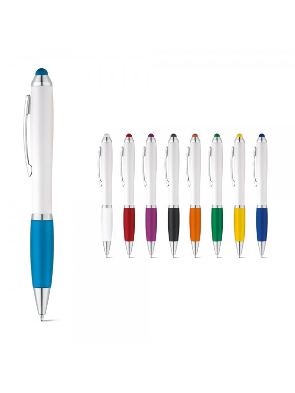 SANS. Penna a sfera con meccanismo a rotazione e clip in metallo SANS. Penna a sfera con meccanismo a rotazione e clip in metallo