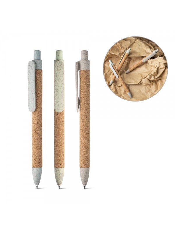 GOYA. Penna a sfera in sughero e Fibra di paglia di grano GOYA. Penna a sfera in sughero e Fibra di paglia di grano