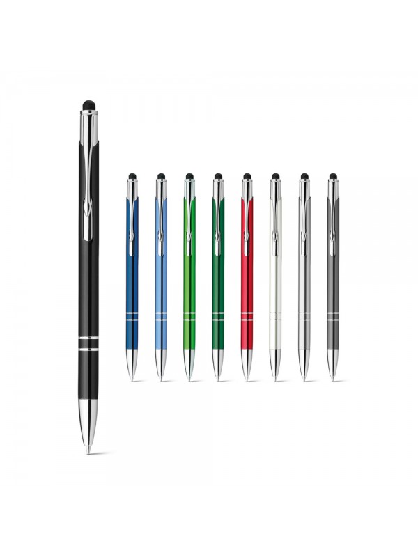 GALBA. Penna a sfera in alluminio con punta touch e clip GALBA. Penna a sfera in alluminio con punta touch e clip