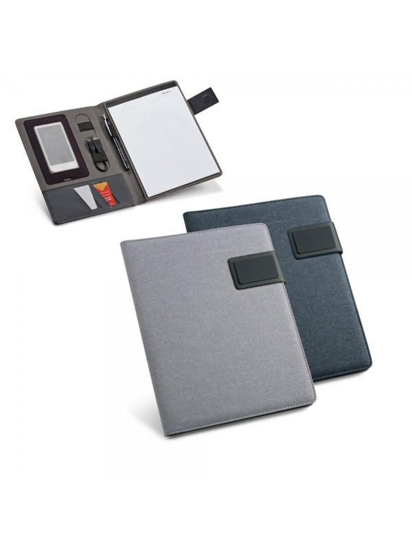 PYNCHON. Cartella A5 in PU e imitazione lino con blocco pagine a righe PYNCHON. Cartella A5 in PU e imitazione lino con blocco pagine a righe