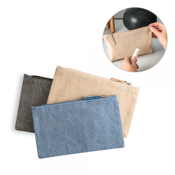 MILLIE. Pochette multifunzione con cotone riciclato (70%) e poliestere (30% rPET) (140 g/m²) (140 g/m²)