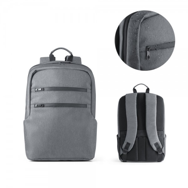 BROOKLYN. Zaino porta PC 15'' impermeabile in Nylon 2Tone - Grigio chiaro