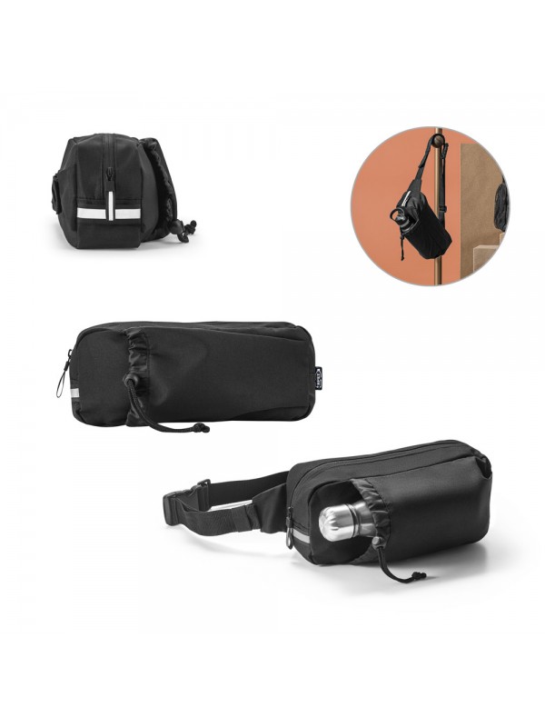 DELFOS POUCH. Marsupio 300D poliestere riciclato e 600D poliestere riciclato con elementi riflettenti DELFOS POUCH. Marsupio 300D poliestere riciclato e 600D poliestere riciclato con elementi riflettenti