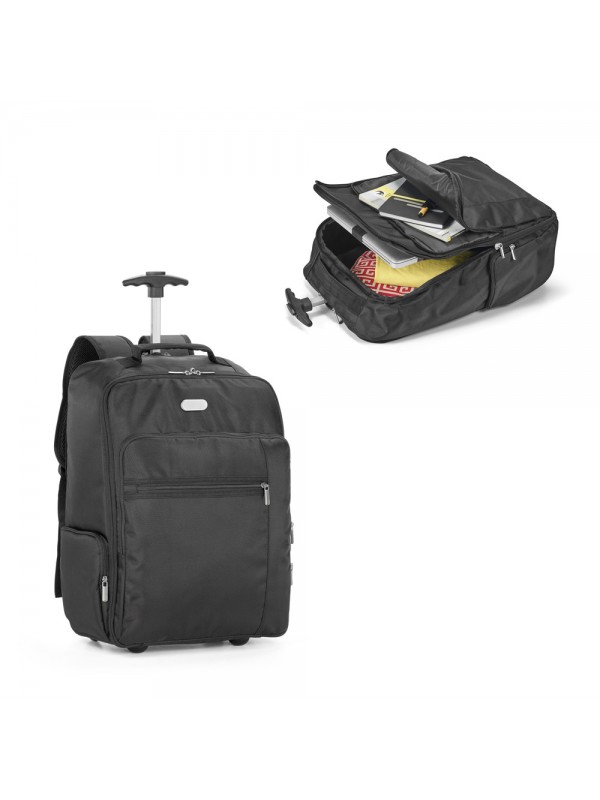 AVENIR. Zaino trolley porta PC 17'' in 1680D e 300D - Nero AVENIR. Zaino trolley porta PC 17'' in 1680D e 300D - Nero