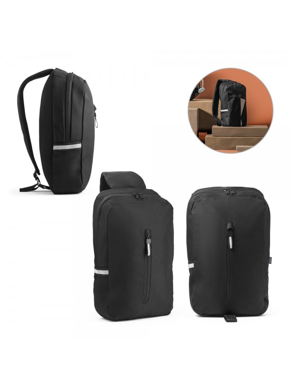 DELFOS. Zaino monospalla 300D poliestere riciclato e 600 poliestere riciclato, con fodera in poliestere riciclato 210D DELFOS. Zaino monospalla 300D poliestere riciclato e 600 poliestere riciclato, con fodera in poliestere riciclato 210D