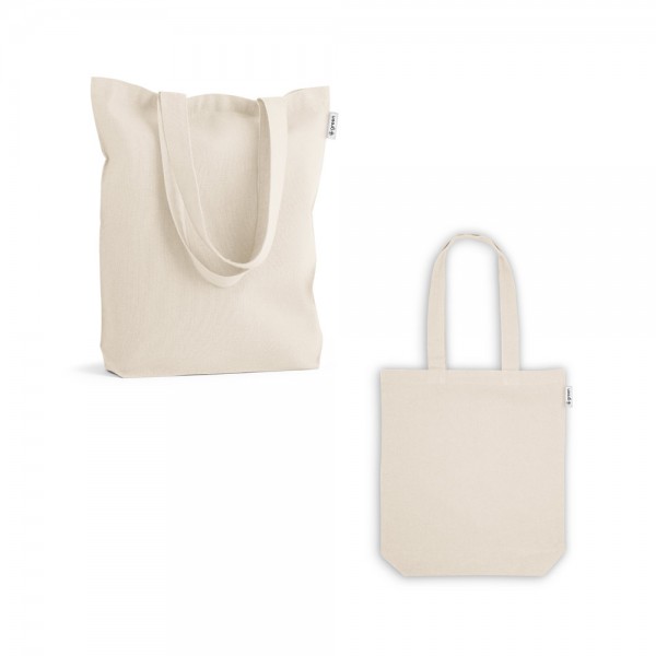 GIRONA. Borsa in cotone (50%), cotone riciclato (30%) e poliestere (20% rPET) (220 g/m²)