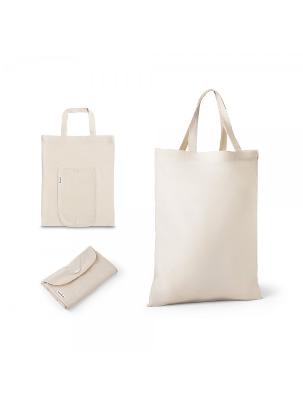 BEIRUT. Borsa pieghevole in cotone (50%), cotone riciclato (30%) e poliestere (20% rPET) (140 g/m²) BEIRUT. Borsa pieghevole in cotone (50%), cotone riciclato (30%) e poliestere (20% rPET) (140 g/m²)