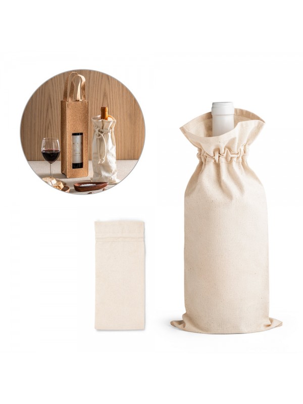 JEROME. Borsa per bottiglia in cotone 100% (180 g/m²) JEROME. Borsa per bottiglia in cotone 100% (180 g/m²)