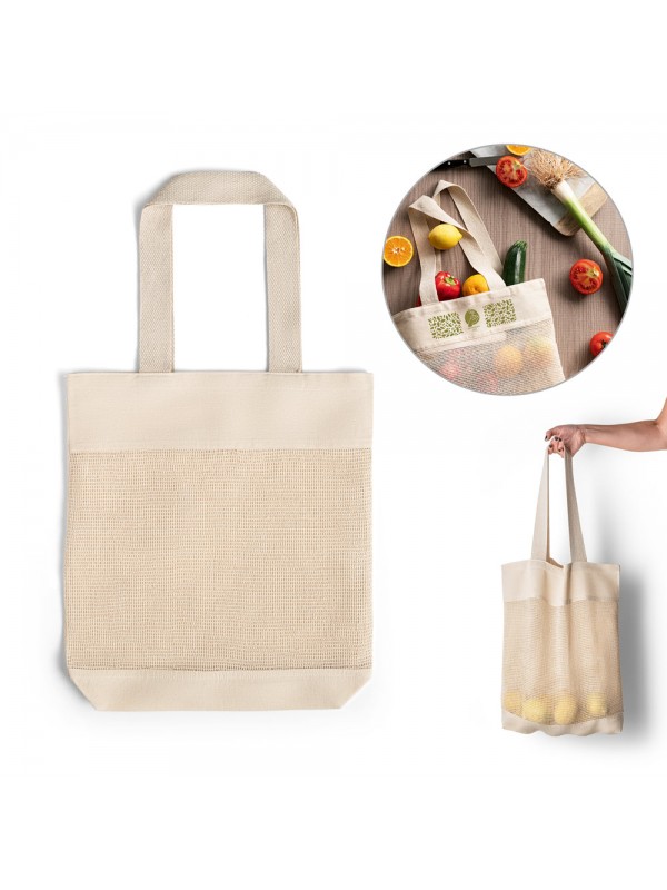 MUMBAI. Borsa con rete in cotone 100% (180 g/m²) MUMBAI. Borsa con rete in cotone 100% (180 g/m²)