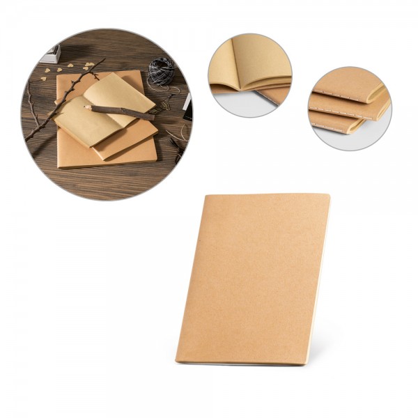ALCOTT A5. Block notes A5 con copertina in cartoncino (250 g/m²) e pagine semplici