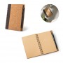 VICENTE. Block notes B6 con penna a sfera in sughero e poliestere riciclato (100% rPET)