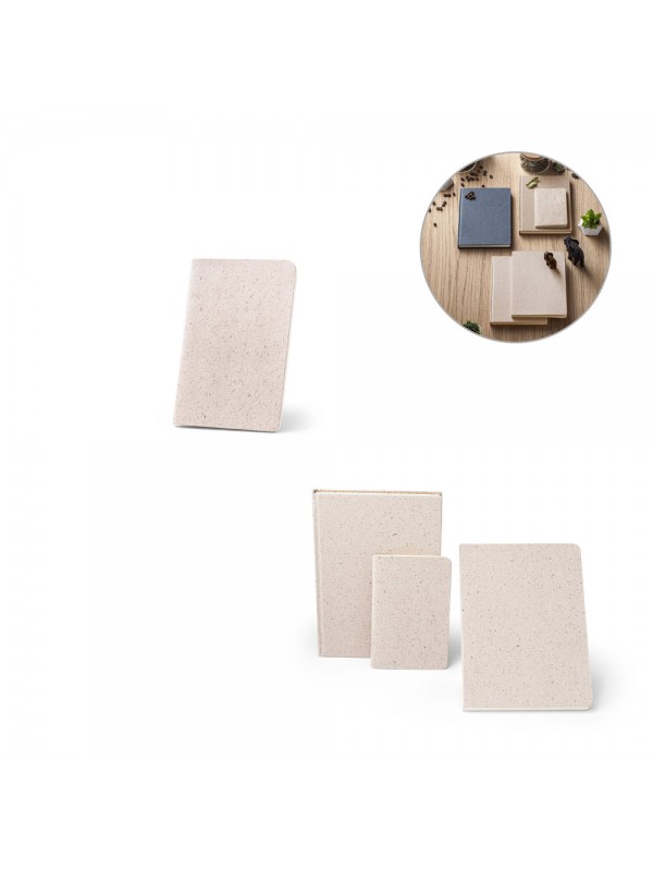 ORGANIC SOFT. Block notes A6 con copertina flessibile fabbricata tramite la materia organica degli elefanti (80%) ORGANIC SOFT. Block notes A6 con copertina flessibile fabbricata tramite la materia organica degli elefanti (80%)