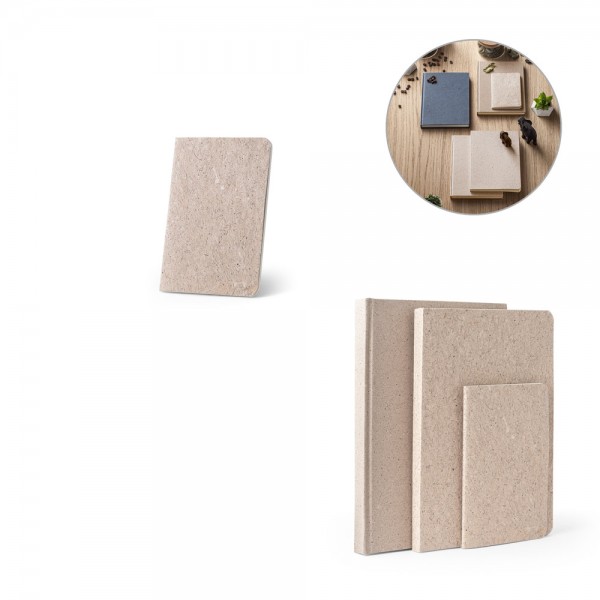 TEAPAD SOFT. Block notes A6 con copertina flessibile fabbricata tramite gli scarti delle foglie di té (65%)