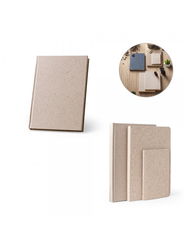 TEAPAD RIGID. Block notes A5 con copertina rigida fabbricata tramite gli scarti delle foglie di tè (65%)