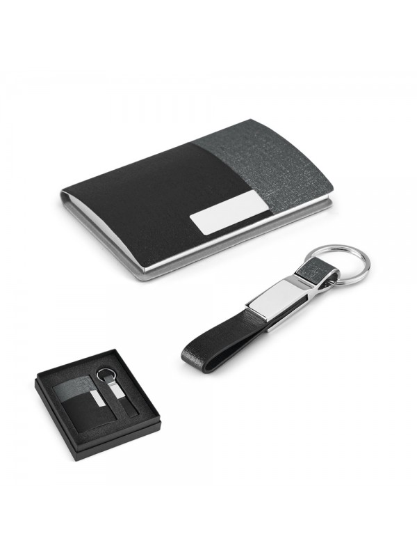 TRAVOLTA. Set di portacarte e portachiavi in metallo e PU TRAVOLTA. Set di portacarte e portachiavi in metallo e PU