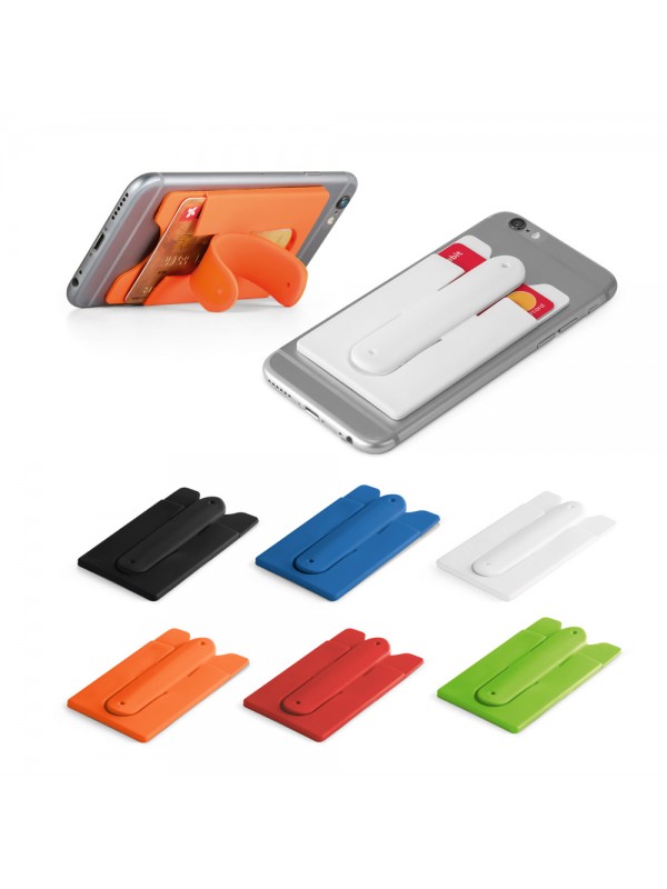CARVER. Porta tessere con supporto per cellulare in silicone CARVER. Porta tessere con supporto per cellulare in silicone