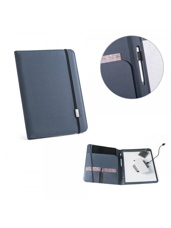 EMERGE FOLDER II. Cartella A4 in in poliestere riciclato (100% rPET) 300D con chiusura ad elastico EMERGE FOLDER II. Cartella A4 in in poliestere riciclato (100% rPET) 300D con chiusura ad elastico