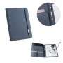 EMERGE FOLDER II. Cartella A4 in in poliestere riciclato (100% rPET) 300D con chiusura ad elastico