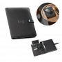 EMERGE A5 FOLDER. Cartella A5 in in poliestere riciclato (100% rPET) 300D con caricatore wireless