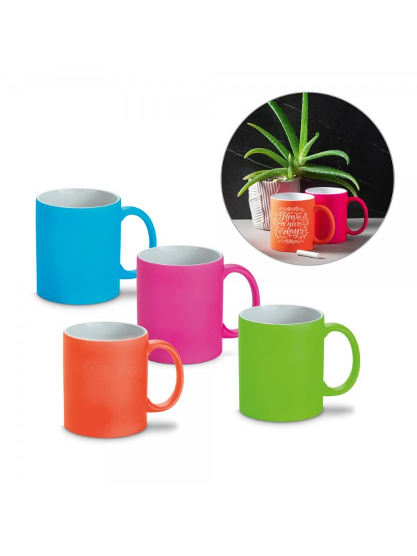 LYNCH. Tazza in ceramica con finitura neon 350 mL