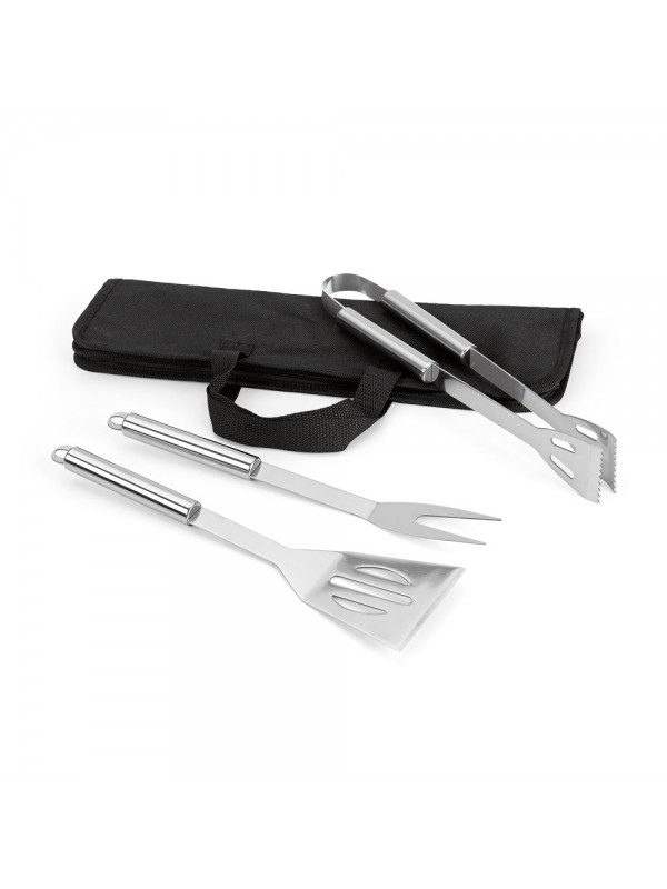 SOARES. Set barbecue composto da 3 pezzi in acciaio inossidabile SOARES. Set barbecue composto da 3 pezzi in acciaio inossidabile