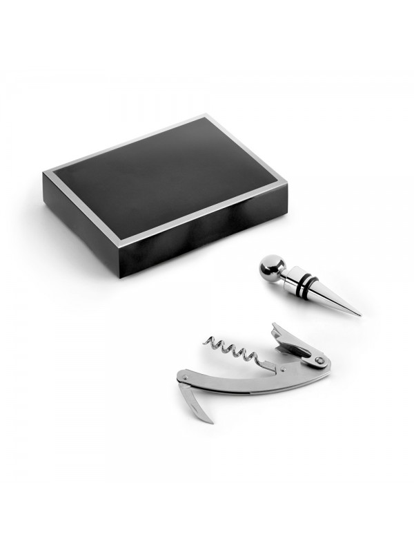 BARREL. Set da vino in zinco e acciaio inox