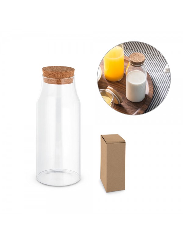 JASMIN 800. Bottiglia in vetro con tappo in sughero da 800 mL JASMIN 800. Bottiglia in vetro con tappo in sughero da 800 mL