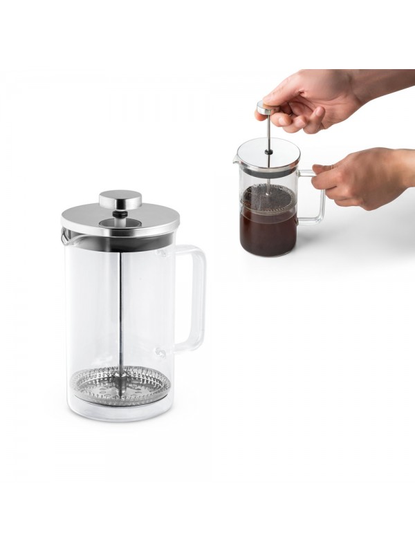 JENSON. Caffettiera in vetro borosilicato e acciaio inox 600 mL JENSON. Caffettiera in vetro borosilicato e acciaio inox 600 mL
