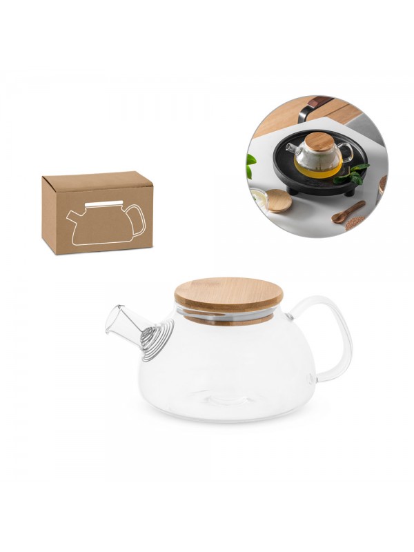 SNEAD. Teiera in vetro borosilicato con coperchio in bambù 750 mL SNEAD. Teiera in vetro borosilicato con coperchio in bambù 750 mL