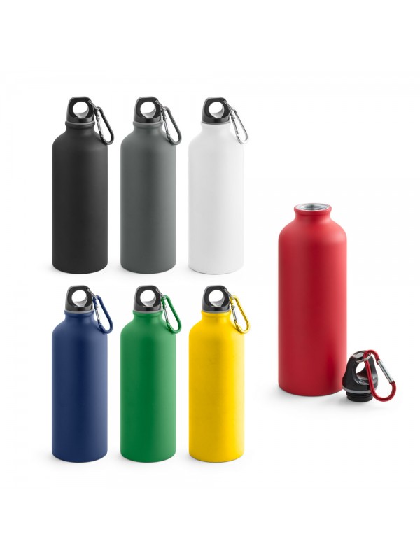 COLLINA. Bottiglia in alluminio con moschettone 540 mL - Nero