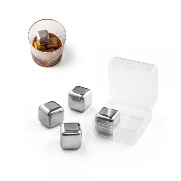 GLACIER. Set di cubi riutilizzabili in acciaio inox