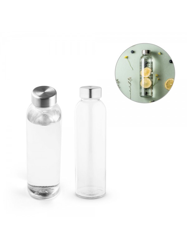 SOLER. Borraccia in vetro con tappo in acciao inox per la sublimazione 500 mL