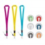 ANQUETIL. Lanyard in poliestere con moschettone in metallo