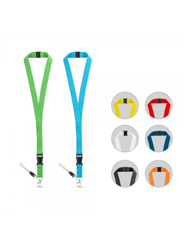 MURRAY. Lanyard in poliestere con moschettone in metallo MURRAY. Lanyard in poliestere con moschettone in metallo