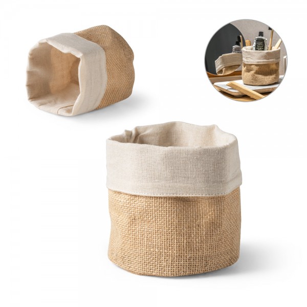 DUCASSE. Sacco multiuso in juta (260g/m²) e cotone (120g/m²)