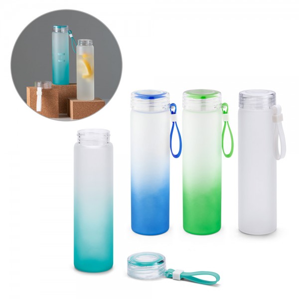 WILLIAMS. Borraccia in vetro borosilicato con tappo in AS 470 mL