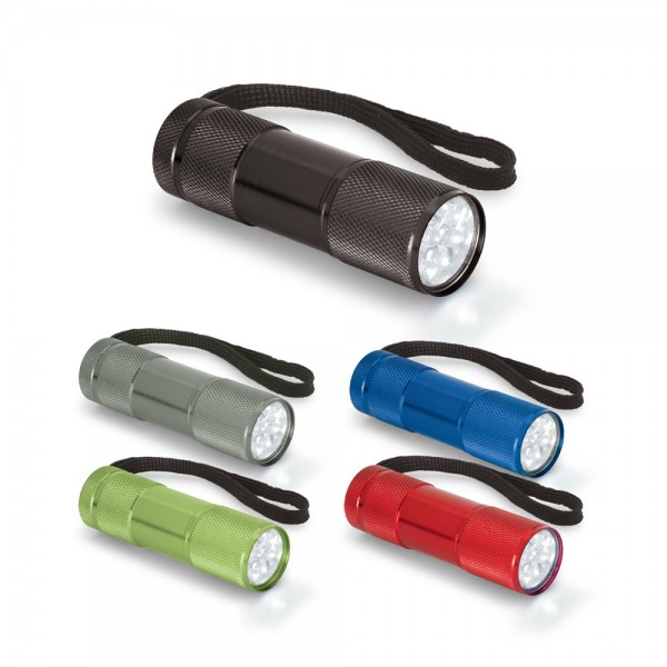 FLASHY. Torcia in alluminio con 9 LED