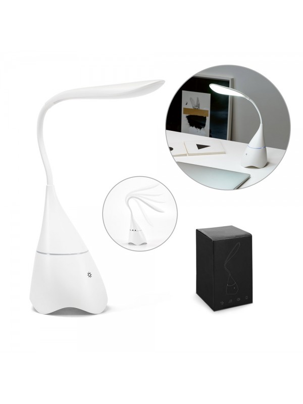 GRAHAME. Lampada da tavolo portatile con altoparlante e autonomia di 5 ore in ABS riciclato (100% rABS) GRAHAME. Lampada da tavolo portatile con altoparlante e autonomia di 5 ore in ABS riciclato (100% rABS)