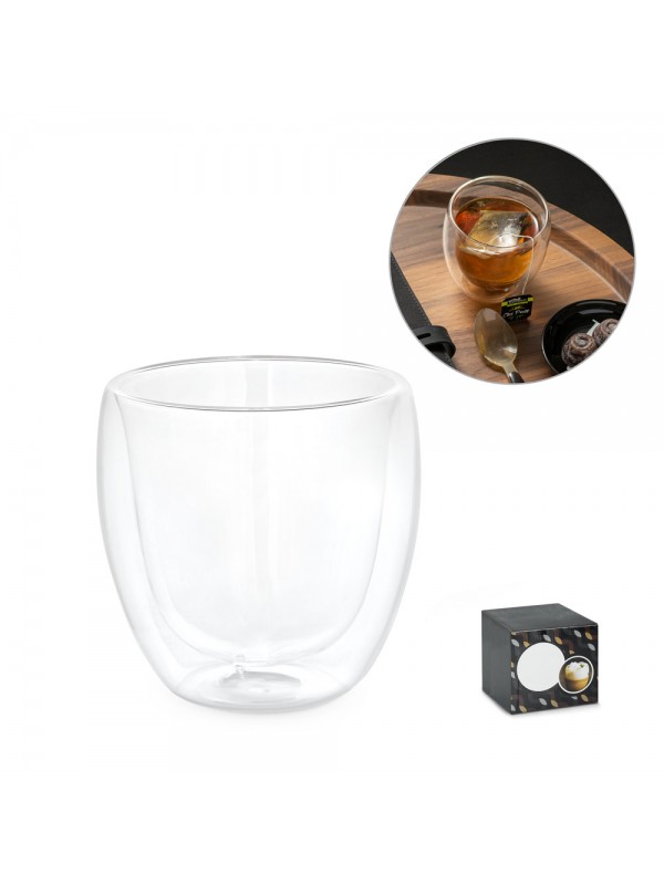 AMERICANO. Bicchiere isotermico in vetro 220 mL AMERICANO. Bicchiere isotermico in vetro 220 mL