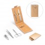ZENA. Set manicure in sughero con accessori in acciaio inox
