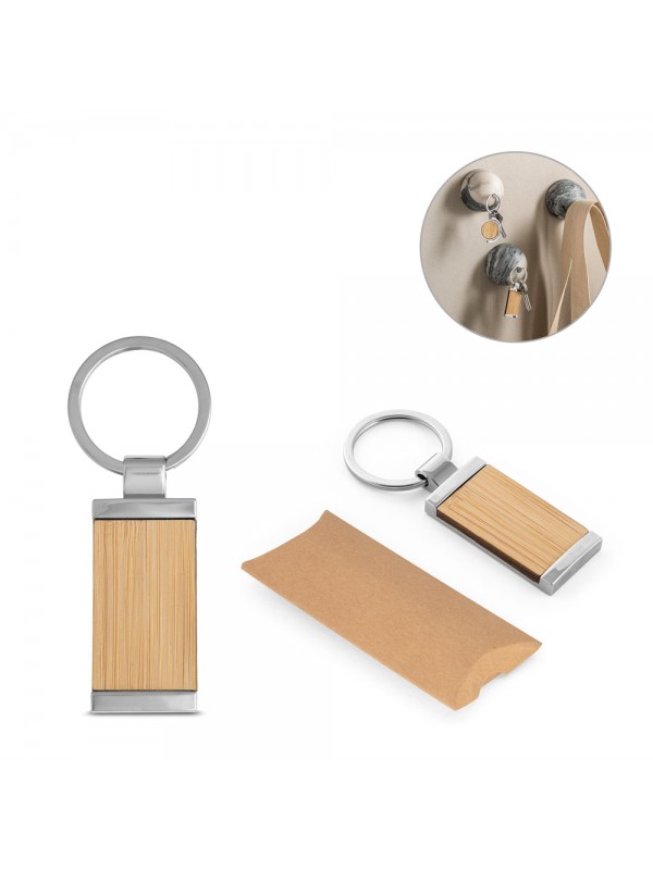 HOMER. Portachiavi rettangolare in bambù