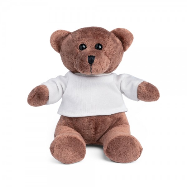 GRIZZLY. Peluche a forma di orsetto con t-shirt
