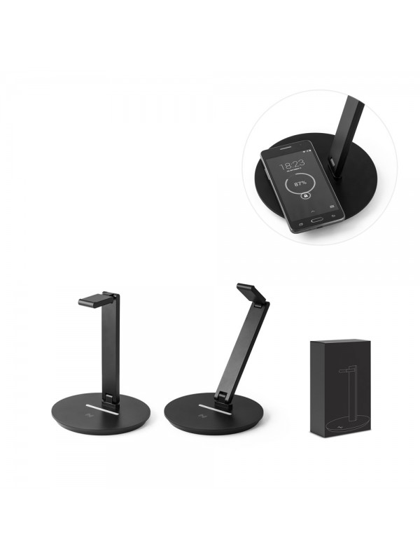 GERST. Supporto in ABS per cuffie con caricatore wireless intregrato GERST. Supporto in ABS per cuffie con caricatore wireless intregrato