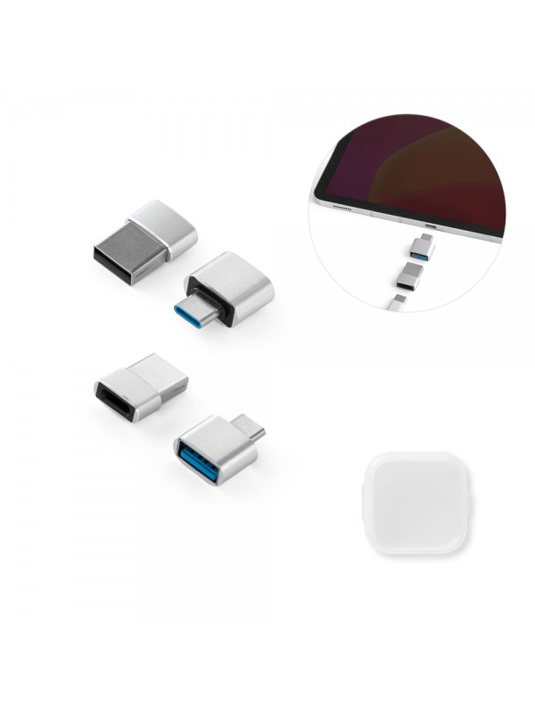 MINSKY. Set di 2 adattatori USB-A / USB-C in alluminio MINSKY. Set di 2 adattatori USB-A / USB-C in alluminio